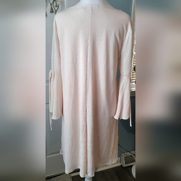 NAÏF Anthropologie Boho Flowy Shift Dress Womens M Cream Floral Crochet V Neck - Picture 4 of 13